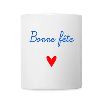 BONNE FÊTE. COEUR. BONNE FÊTE MAMAN. MAMAN - Mug blanc - blanc - Devant