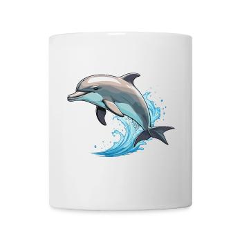 Delfin - Cute Ocean Pet Design - Tasse - Weiß - Vorne