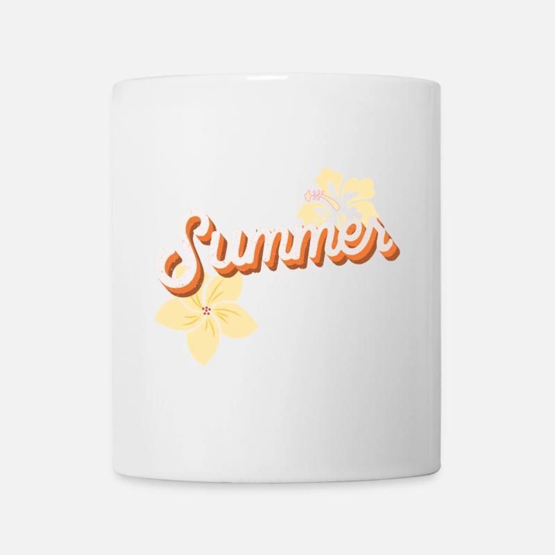 Summer Vibes – Blumenliebe & Sonnenschein - Tasse - Weiß
