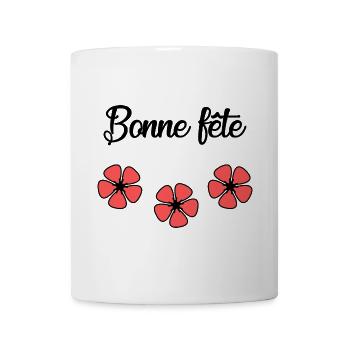HAPPY BIRTHDAY. HEART. HAPPY MOTHER'S DAY. MOM. FEAST - Mug - white - Front