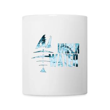 Motif de poisson de mer sous-marin - Mug blanc - blanc - Devant