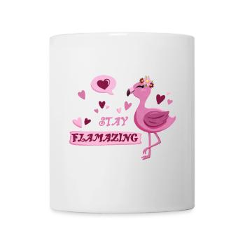 Süßer Flamingo mit Spruch - Stay flamazing - Tasse - Weiß - Vorne