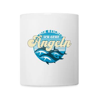 Angler Chaos Motiv Design Fischer angeln Geschenk - Tasse - Weiß - Vorne