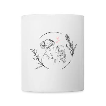 Maman Fille Chemise Maman Fille Fête des Mères Maman - Mug blanc - blanc - Devant