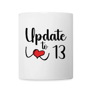 update to 13 - funny 13th birthday - Mug blanc - blanc - Devant