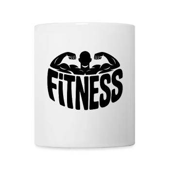 Fitness - Cooles Fitnessstudio Logo - Tasse - Weiß - Vorne