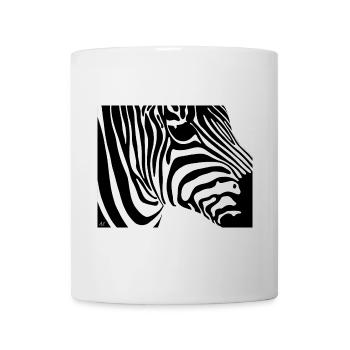 Imprimé zèbre : Rayures contrastées - Mug blanc - blanc - Devant