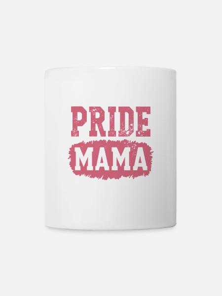 Stolze PRIDE MAMA Statement für Regenbogenfamilien - Tasse - Weiß