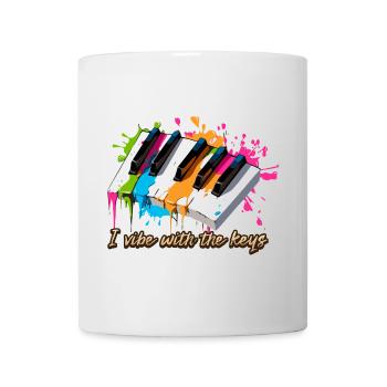 En harmonie avec les touches du piano - Pianiste - Mug blanc - blanc - Devant