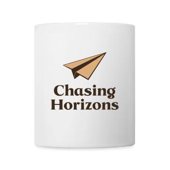 Paper Airplane Saying Quote Chasing Horizons - Mug - white - Front