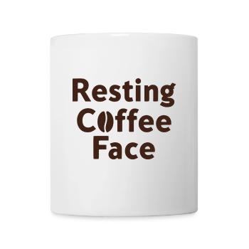 Resting Coffee Face Kaffeeliebe - Tasse - Weiß - Vorne