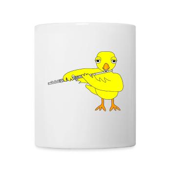 Flûte poussin - Mug blanc - blanc - Devant