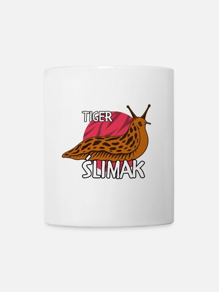 Tiger Ślimak | Lustiges polnisches Meme Shirt - Tasse - Weiß