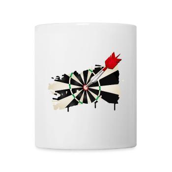 Jeu de fléchettes de style graffiti avec hit - Mug blanc - blanc - Devant