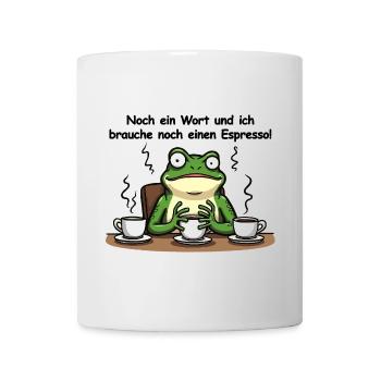 Espresso frog – N’avez pas envie de prendre votre premier café - Mug blanc - blanc - Devant