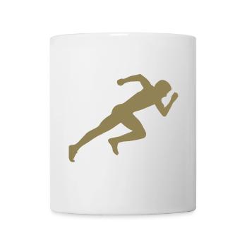 Silhouette minimaliste Sprinter Sprint - Mug blanc - blanc - Devant