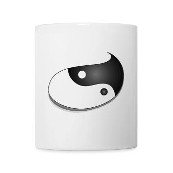 Yin-Yang Symbol in Tropfenform – Balance Design - Tasse - Weiß - Vorne