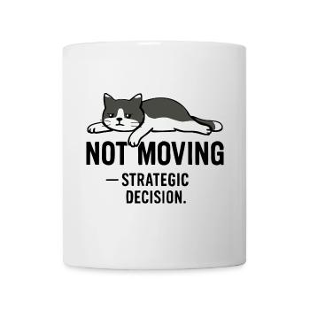 T-shirt Lazy cat – Not moving - Mug blanc - blanc - Devant