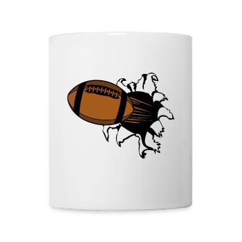 Fliegender Football Sprint - Tasse - Weiß - Vorne