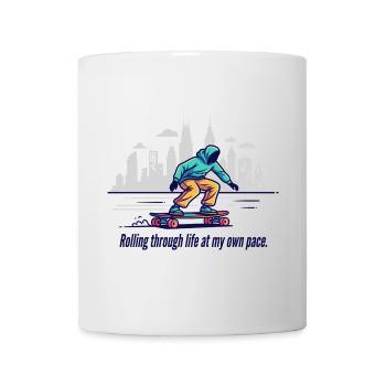 Rolling Through Life - Tasse - Weiß - Vorne