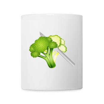Motif de brocoli coupé – élégant et croustillant - Mug blanc - blanc - Devant