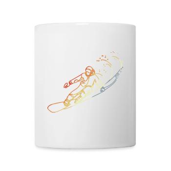 Snowboarder Vintage Look - Tasse - Weiß - Vorne