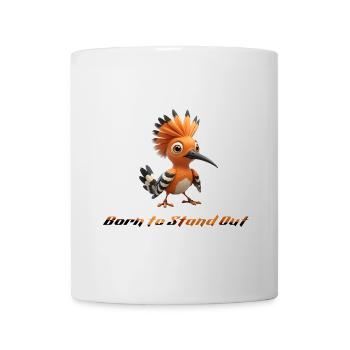 Cute Cartoon Bird - Funny Orange Forest Friend - Mug - white - Front
