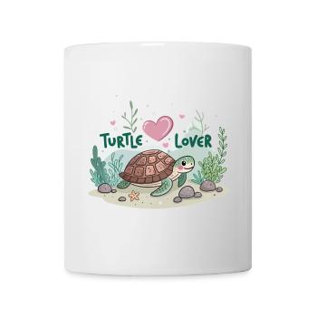 Amoureux des tortues - Mug blanc - blanc - Devant