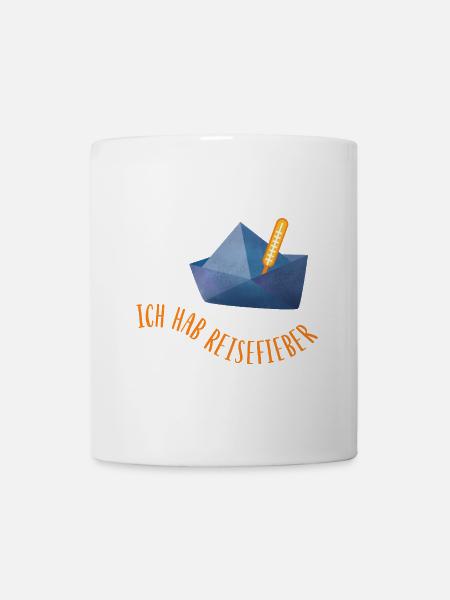 Travel Fever Paper Boat Holiday Cool Sayings Sea - Mug - white