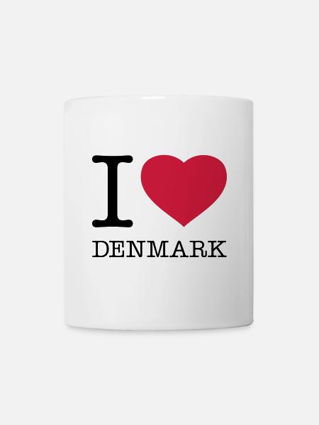I LOVE DENMARK Dänemark - Kop/krus - hvid