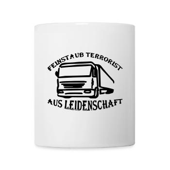 Feinstaub Terrorist aus Leidenschaft - Tasse - Weiß - Vorne