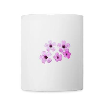 Blumen violett - Tasse - Weiß - Vorne
