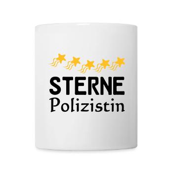 Sterne Polizistin Geschenk - Tasse - Weiß - Vorne