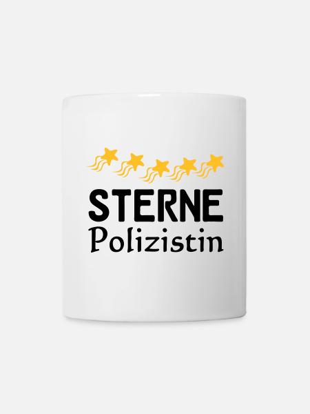 Sterne Polizistin Geschenk - Tasse - Weiß