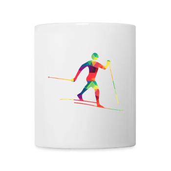 Colorful cross-country skiers - Mug - white - Front