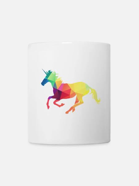 Buntes Einhorn - Tasse - Weiß