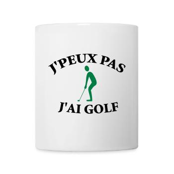 Je ne peux pas, j’ai golf. - Mug blanc - blanc - Devant