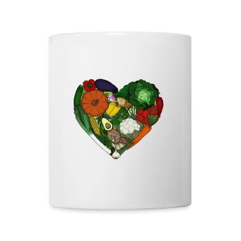 coeur de légumes - Mug blanc - blanc - Devant
