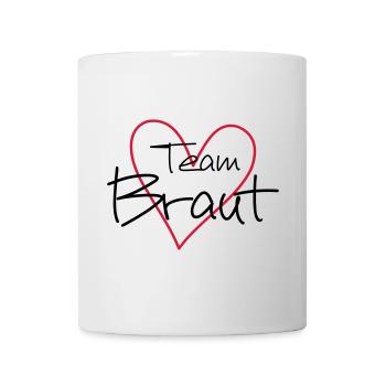 Team Braut Herz Party - Tasse - Weiß - Vorne