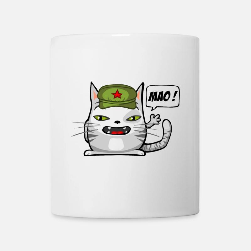 Kommunist Katze - Tasse - Weiß