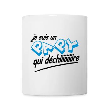 papy qui déchire - Mug blanc - blanc - Devant