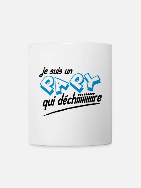 papy qui déchire - Mug blanc - blanc