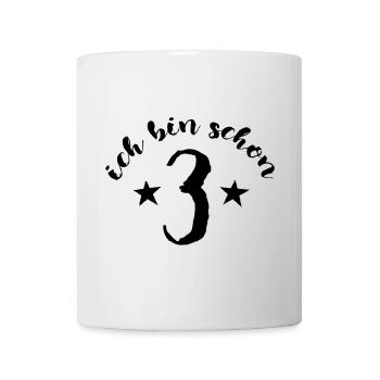 Schon 3, Kindergeburtstag - Geschenk - Tasse - Weiß - Vorne
