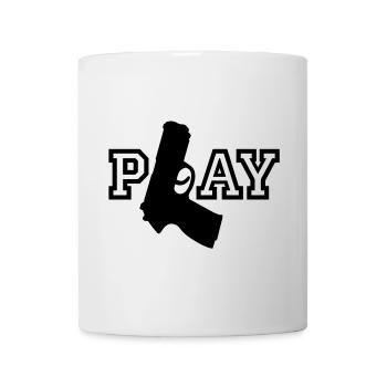 Play | Gun | Waffe - Mug blanc - blanc - Devant