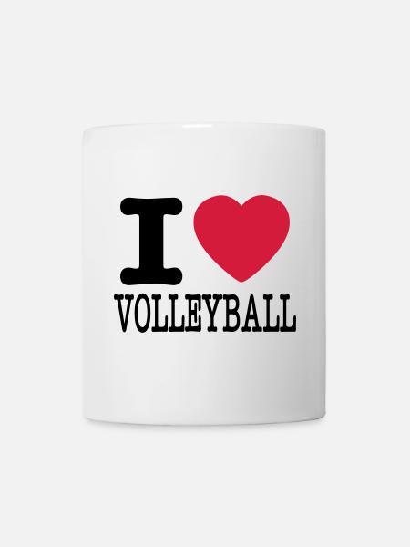 ich liebe Volleyball / ich liebe Volleyballhemd - Tasse - Weiß