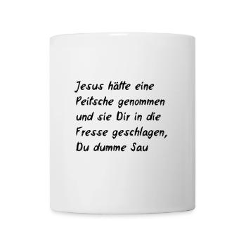 Zitat frei nach Kinski - Tasse - Weiß - Vorne