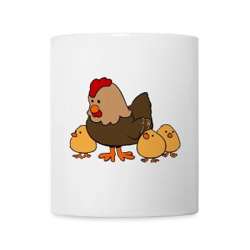 Chicken family - Tasse - Weiß - Vorne