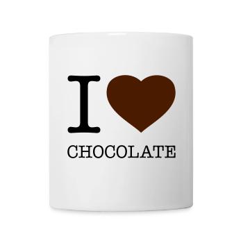 I LOVE CHOCOLATE Schokolade - Tasse - Weiß - Vorne
