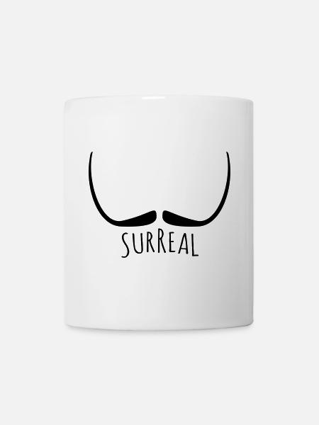 Surreal - surreal mustache - Mug - white