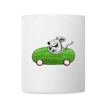 Souris Jouer concombre ne olle - Voiture - Voitures - Drôle - Mug blanc - blanc - Devant